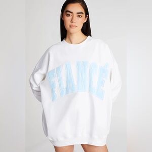 The Bar Fiance Sweatshirt White/Blue